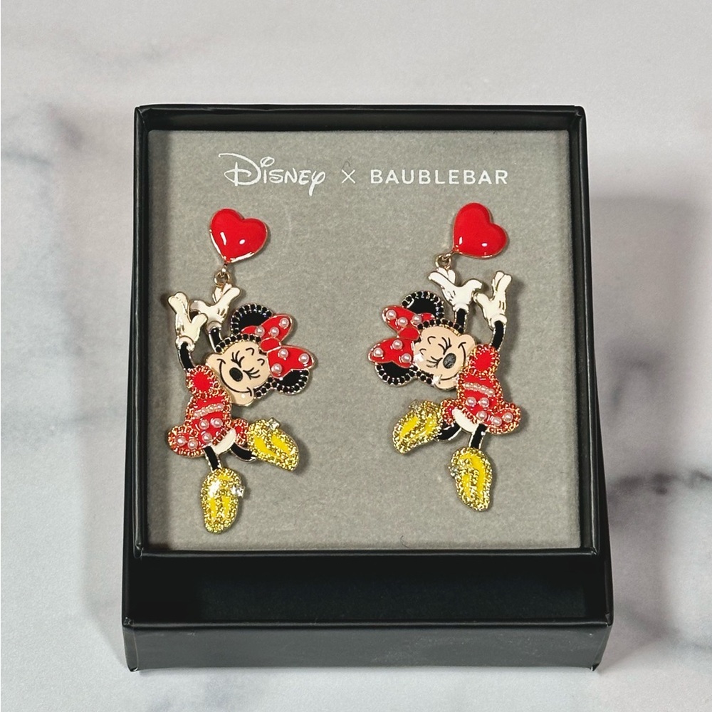 NIB Disney x BaubleBar Minnie Mouse Earrings